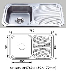 1 Bowl 1 Drainer Sink