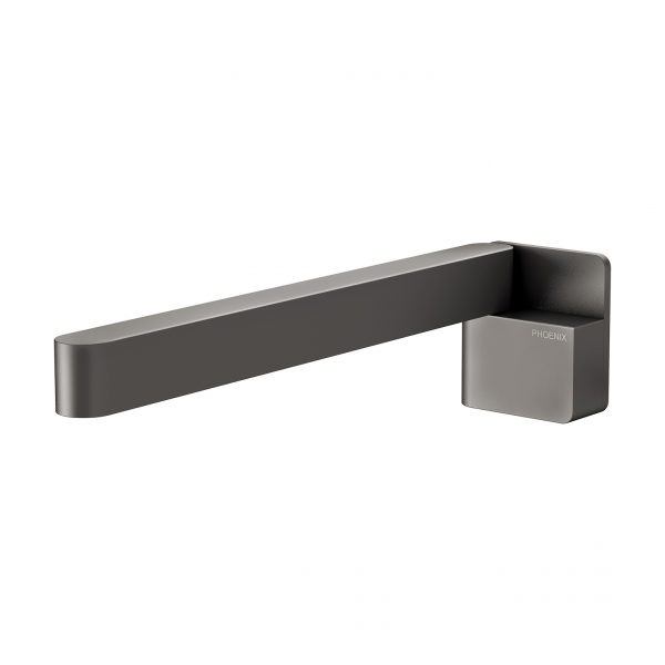 Designer Swivel Bath Outlet 230mm Square - Gun Metal