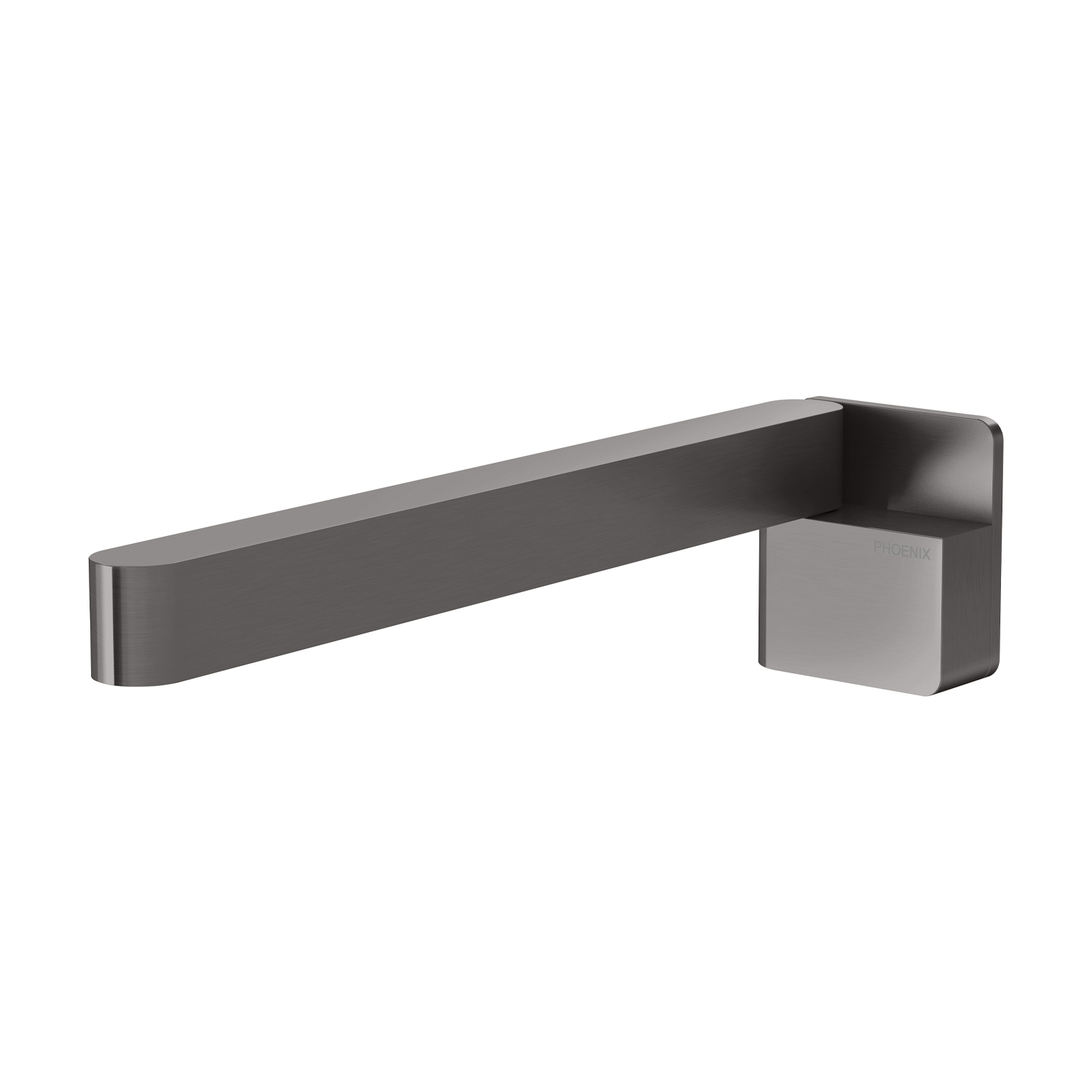 Designer Swivel Bath Outlet 230mm Square - Brushed Carbon