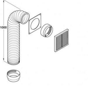 Hafele 1mt Ducting Kit