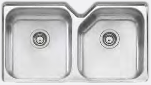 Oliveri Nu-Petite Double Bowl Undermount Sink