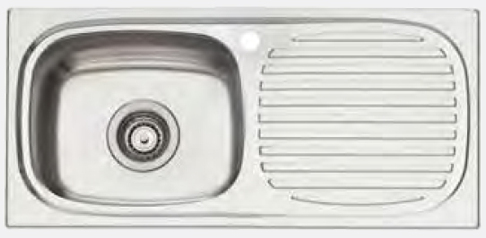 Oliveri Martini Left Hand Bowl Sink