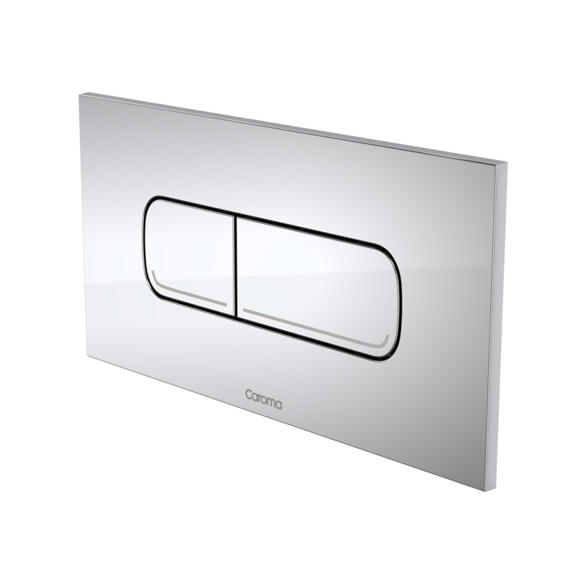 INVISI2 OVAL DUAL FLUSH BUTTON PANEL PACK - chrome