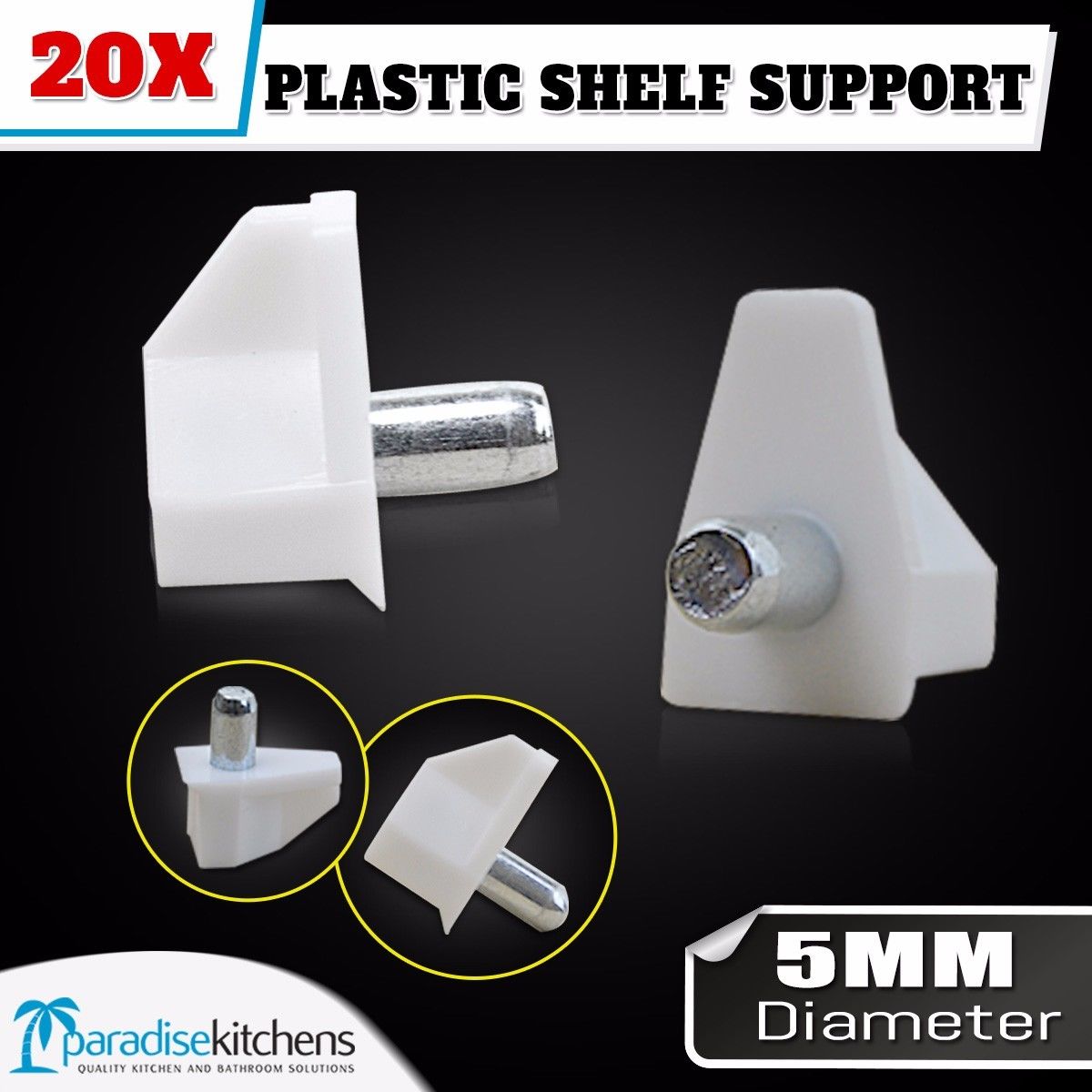 20X Plastic shelf Support