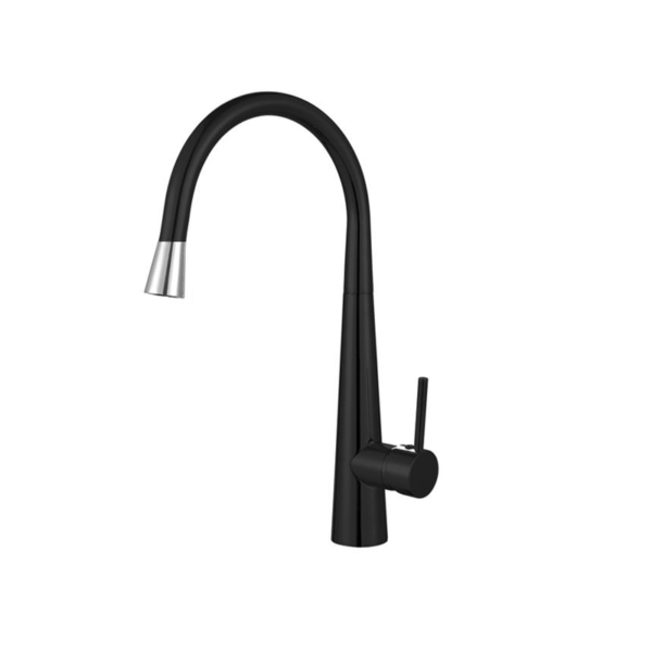 Kitchen Mixer Black with Chrome