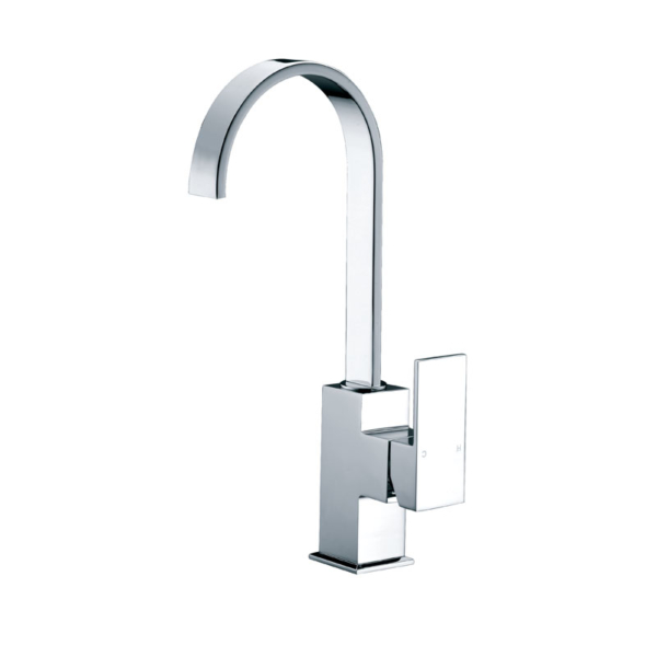 Square Solid Handle Goose Neck Sink Mixer