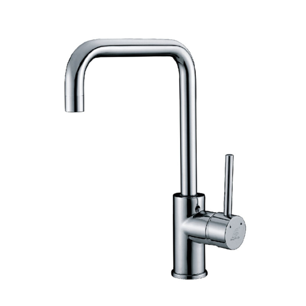 Rectangular Goose Neck Sink Mixer - Chrome