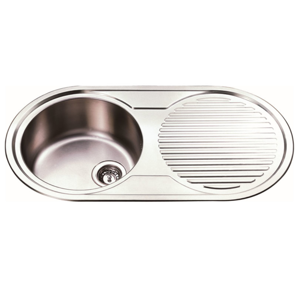 Round Single Bowl Sink With Single Drainer