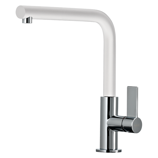 Emporio Kitchen Mixer - White Spout Finish