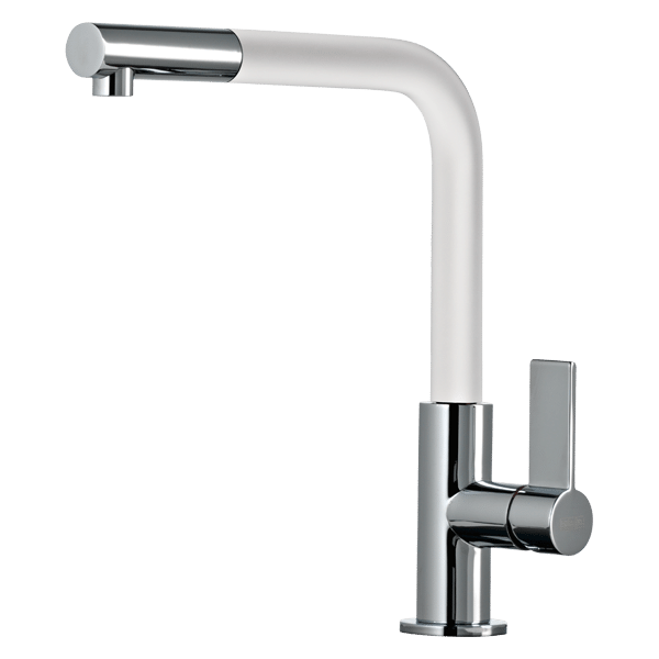 Emporio Pull Out Kitchen Mixer - White Spout Finish