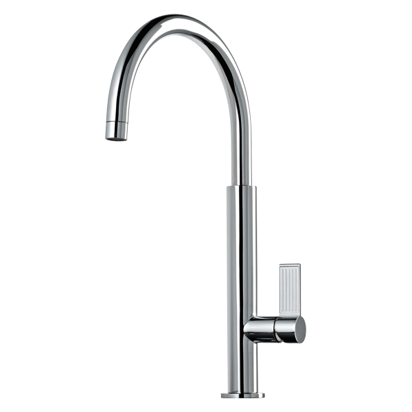 Oxygene Gooseneck Kitchen Mixer - Chrome Finish