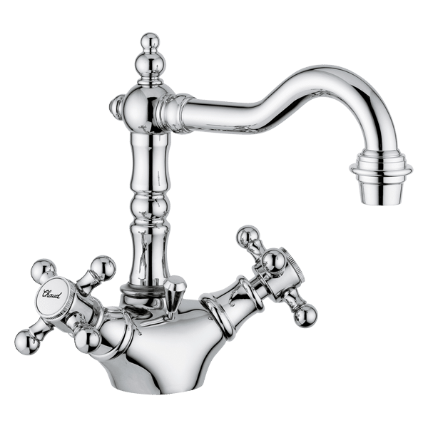 Provincial Twin Handle Basin Mixer - Chrome Finish