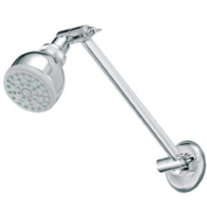 Flexispray Bermuda Bathroom 1 Function Hi Rise Shower Head Adjustable 225mm Chrome