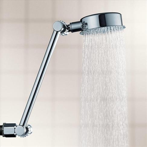 Dorf Stayfast Bathroom Wels Adjustable Wall Shower Head Round Chrome