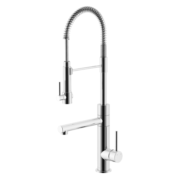 Lucia Side Sink Mixer With Spring Coil Pull Down