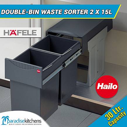 Double bin 2x15L