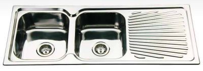 Double Bowl Sink with Drainer