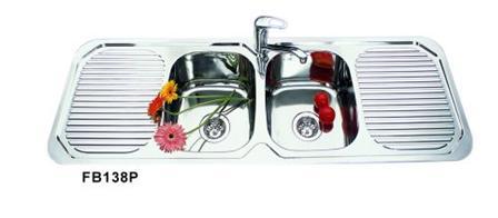 Advance Double Bowl Kitchen Sink with Double Drainboard