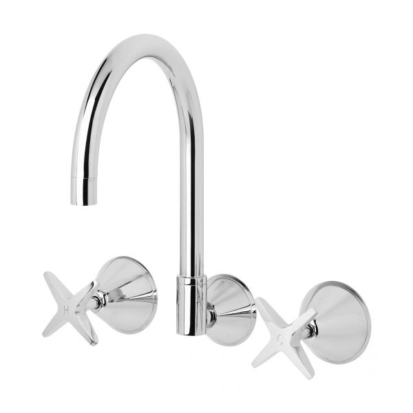 Ivy Wall Sink Set - Chrome