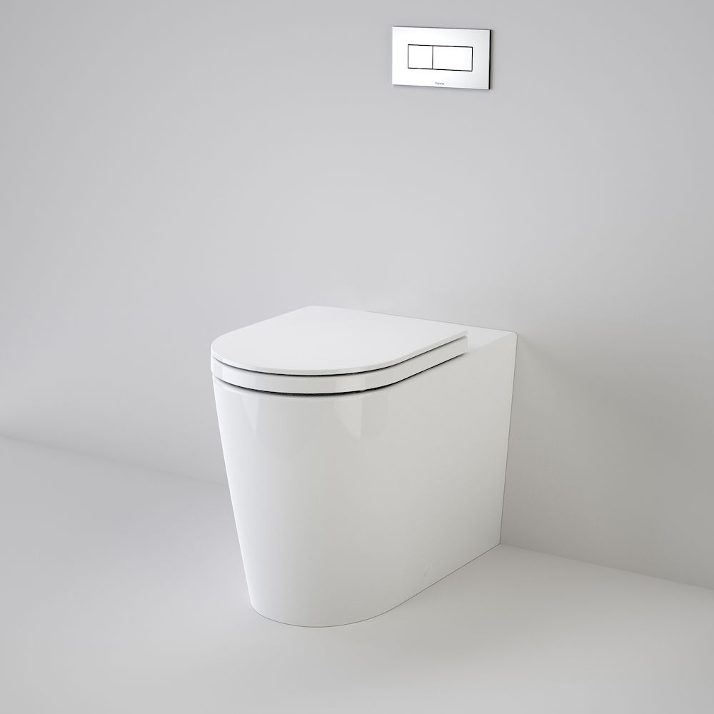 Liano Cleanflush® Invisi Series II® Easy Height Wall Faced Suite with Liano Double Flap Seat - White