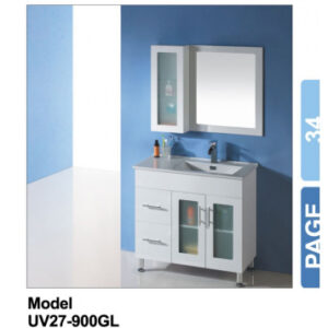 Glass Left Hand Door Vanity UV27-900GL