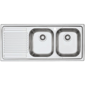 B-Fast Double Bowl & Drainer - Right hand bowl