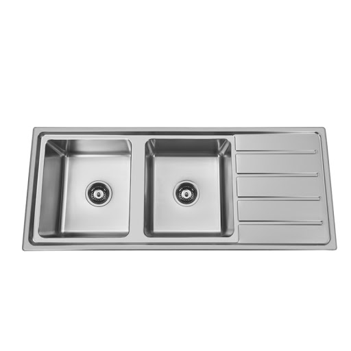 Double Bowl Sink With Drainer