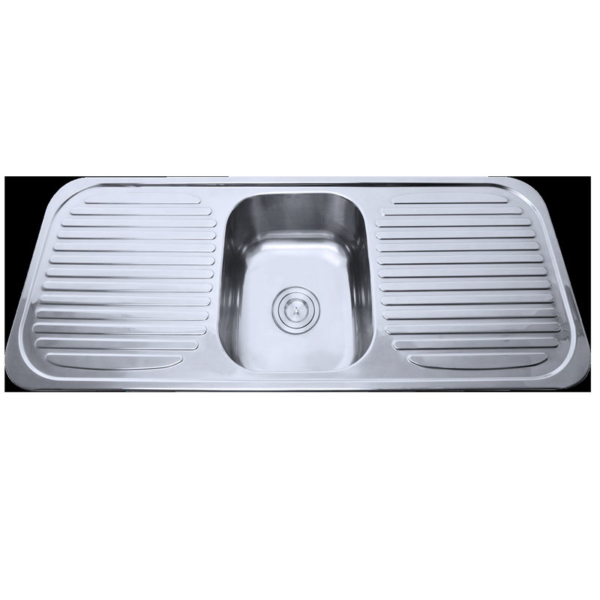 Single Bowl Sink With Double Drainer