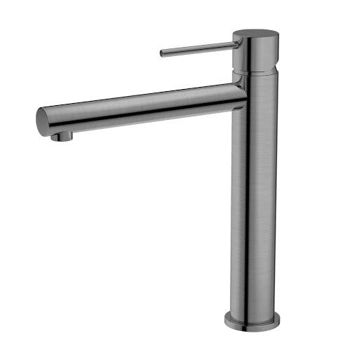 Matt Black Round Basin Mixer Tap With Pin Handle