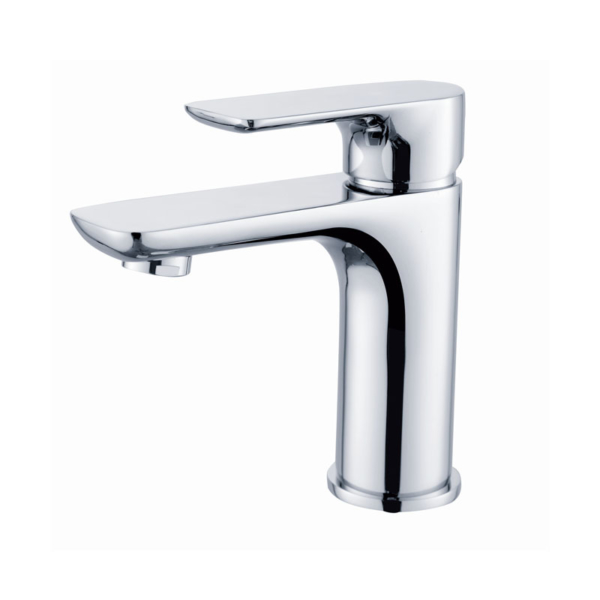 Basin Mixer Tap With Tapered Edge Solid Handle