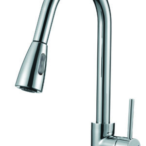 Round Pull Out Shower Kitchen Sink Mixer Tap