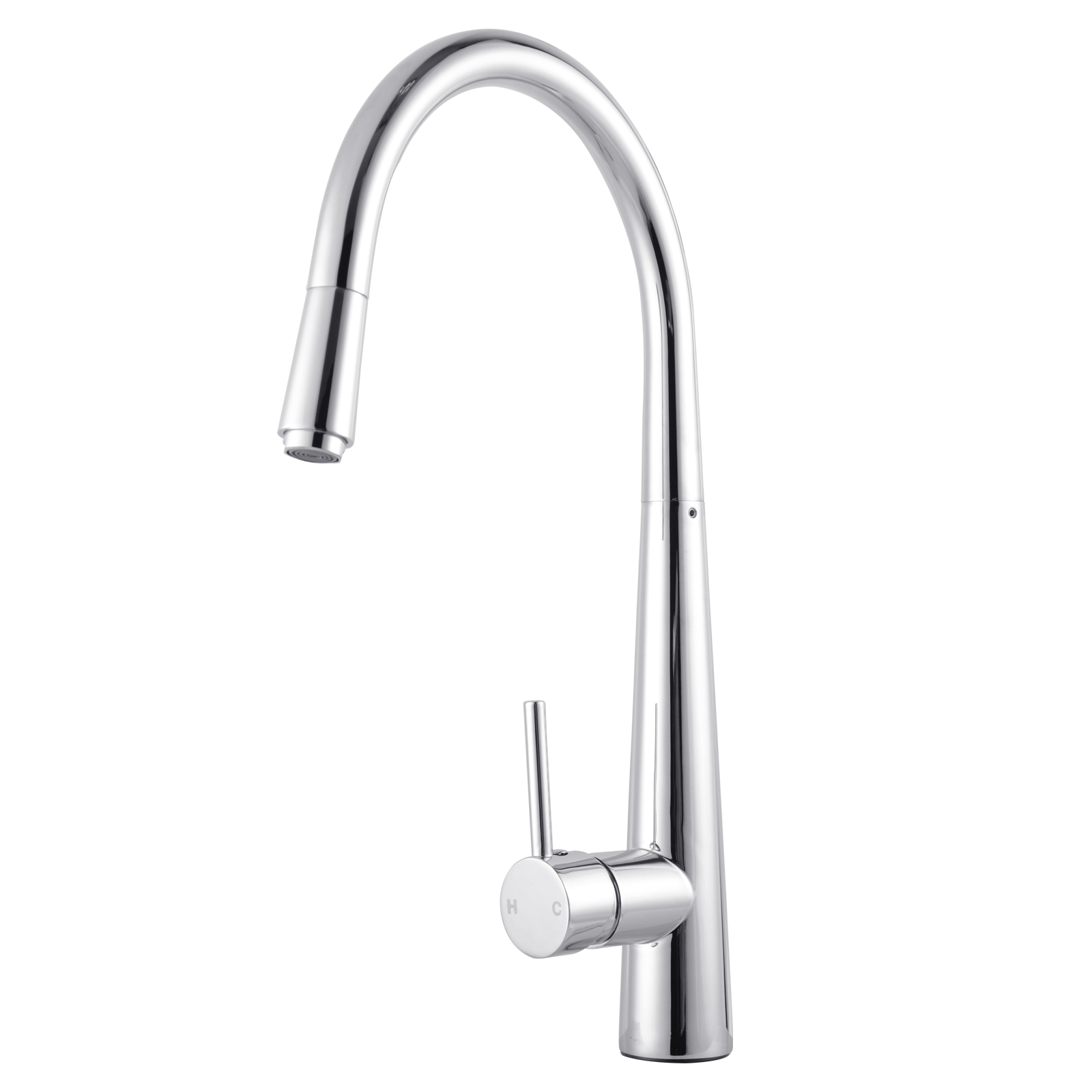 Round Pull Out Kitchen Sink Mixer Tap