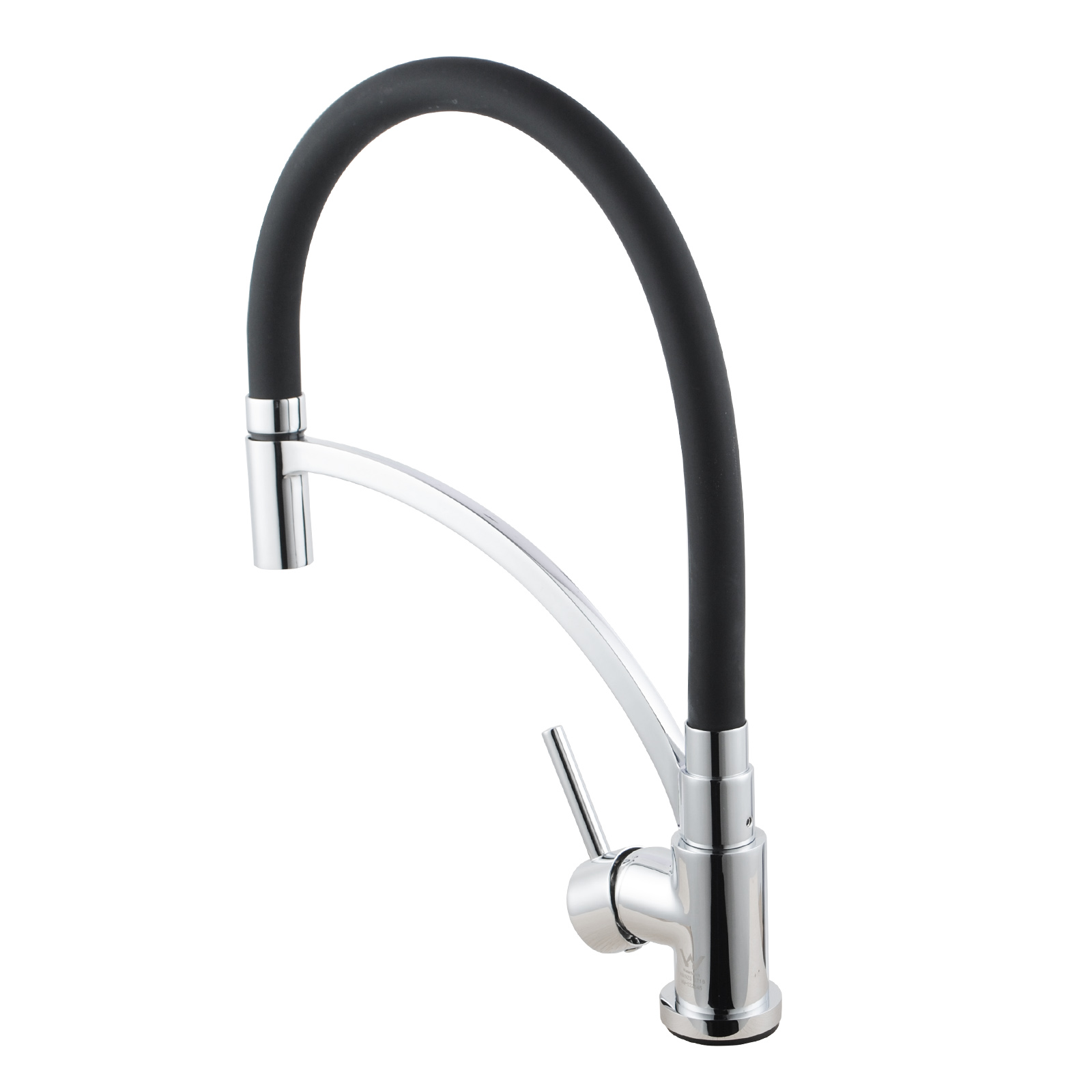 Brass Pull Down Rubber Spout Kitchen Mixer