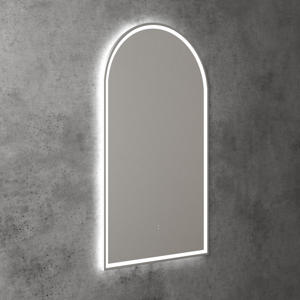 Aulic Canterbury Touchless Arch LED Mirror 500 - Brushed Bronze