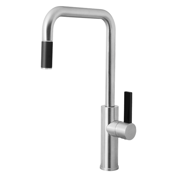 Luz Kitchen Mixer With Pull-Out - Brushed Chrome Finish