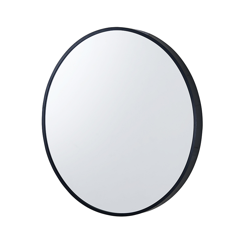 Aluminum Framed Round Bathroom Wall Mirror with Brackets