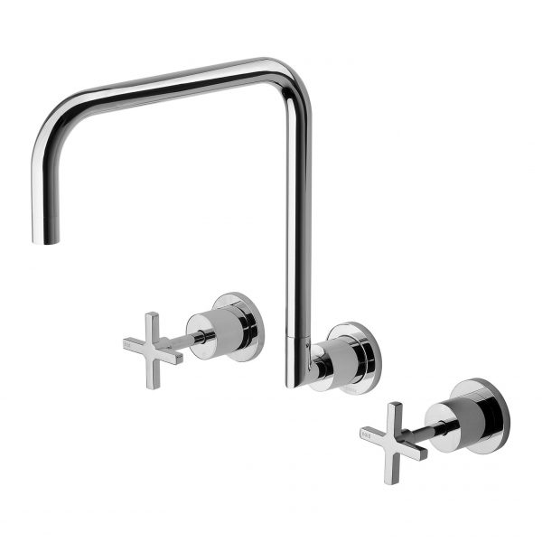 Radii Wall Sink Set 300mm - Chrome