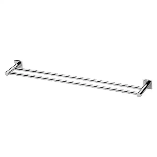 Radii Double Towel Rail 800mm Round Plate