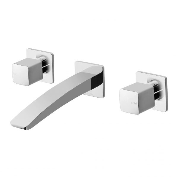 Rush Wall Basin Set - Chrome