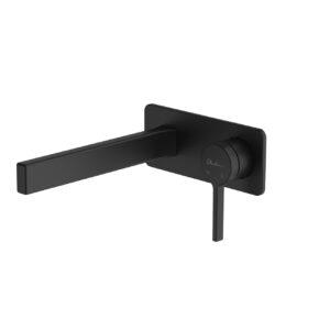 Stockholm Matte Black Wall Mixer Set