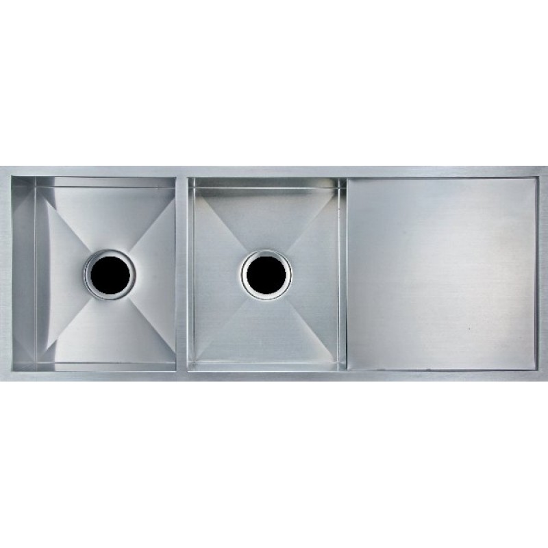 304 Stainless Steel Hand-made Double Bowl Kitchen Sink(Round Edges)