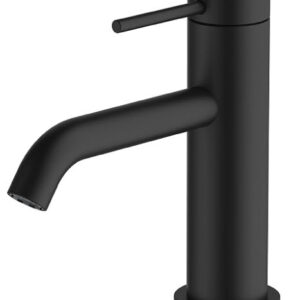 Venice Matte Black Curved Basin Mixer