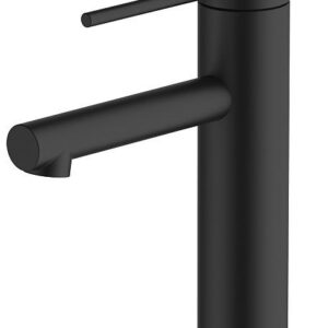 Venice Matte Black Straight Basin Mixer