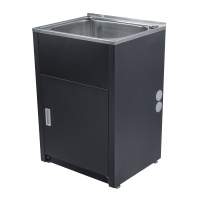 35 Liter Compact Laundry Tub & Cabinet - Matt black