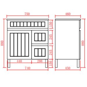 Ceto Acaica Cabinet With Marble Stone Top