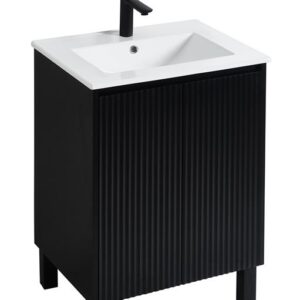 Ceto Brighton Cabinet On Legs - Matte Black