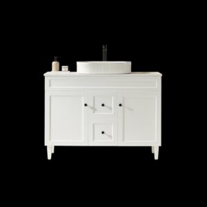 Ceto Harrington Cabinet with quartz stone top - (CH124DLMW-DBQST)