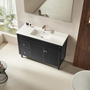 Ceto Harrington Floor PVC Cabinet with Ceramic - (CH124LL-MB-CT)