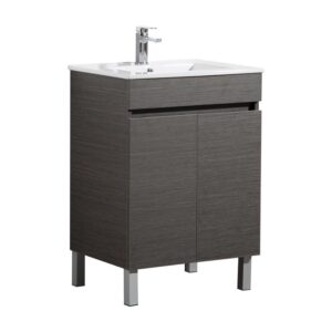 Evie Floor Cabinet Only Two Doors - Dark Brown