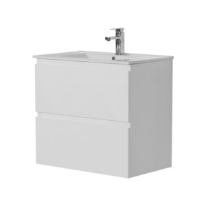 Pvc Color Vanity Two Drawers - Gloss White